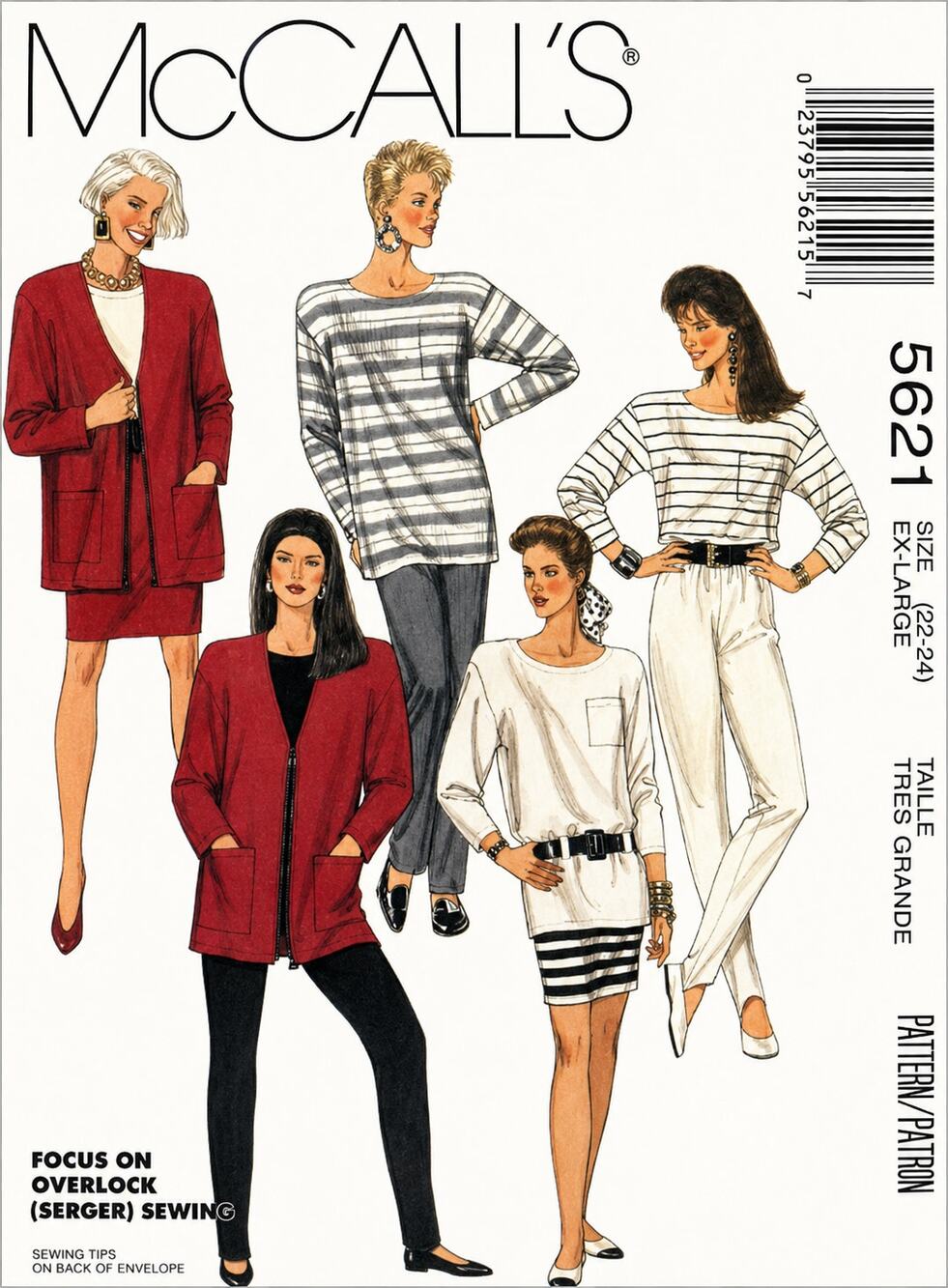 McCall's Sewing Pattern Plus Size 22-24 Resort Casual Wear Wardrobe Uncut